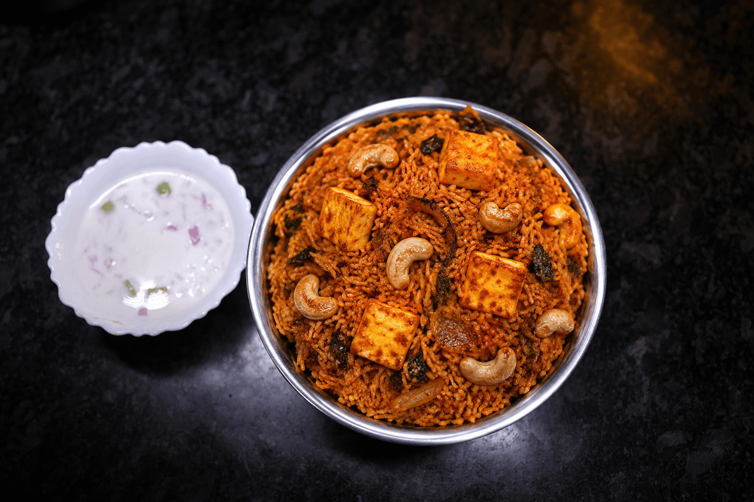 Paneer Kaju Biryani